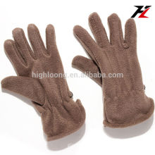 Simple brown fleece gloves with cheap bottom price